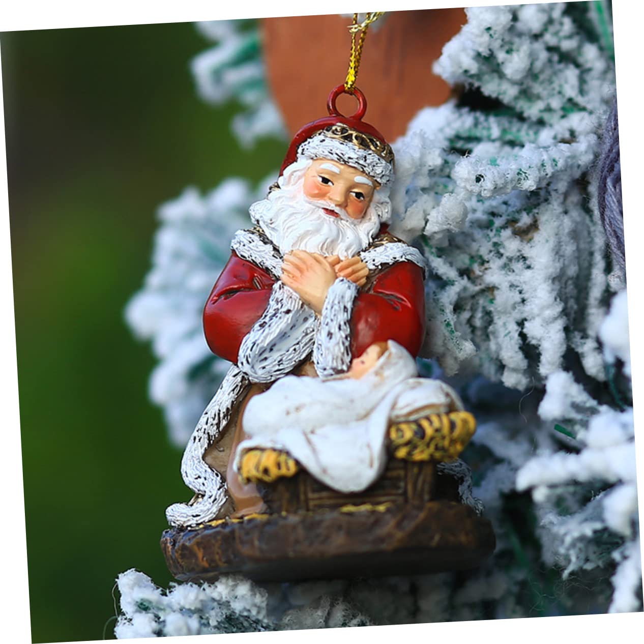 4pezzi Ciondolo Di Babbo Natale Per Decorazioni Natalizie Accessorio Festivo Per Albero Di Natale Facile Da Appendere Per Famiglia e Amici