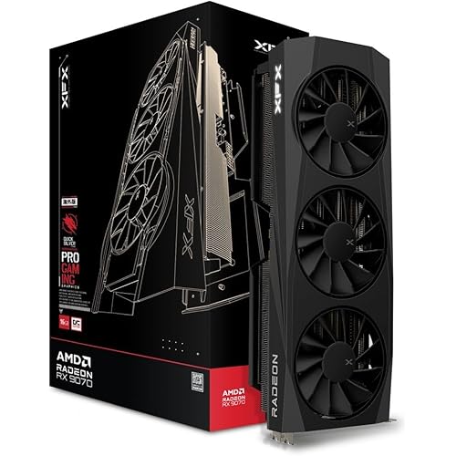 XFX Quicksilver AMD Radeon RX 9070 OC Gaming Edition with 16GB GDDR6 HDMI 3xDP, AMD RDNA 4 RX-97QICKBBA