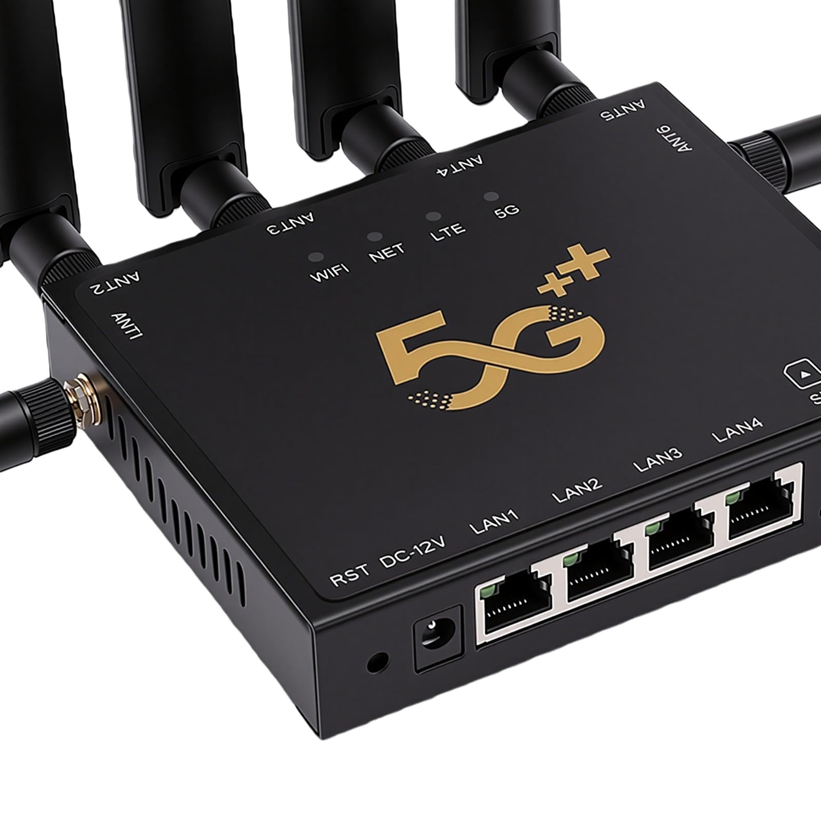 Ausla Router 5G Router Industriale per Schede SIM Wireless Dual Band con | Uscita Cablata Dual Mode Sa,Nsa, Gigabit Ethernet, Bande Simultanee 2,4g/5g, Protocollo 802.11ax, Custodia in Metallo, per