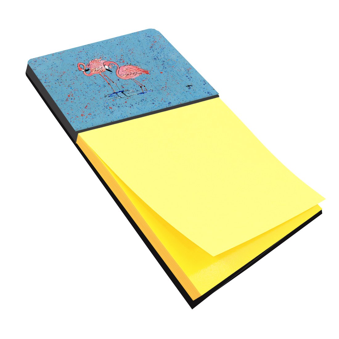 Caroline's Treasures 8566SN Flamingo Refillable Sticky Note Holder or Postit Note Dispenser, 3.25 by 5.5