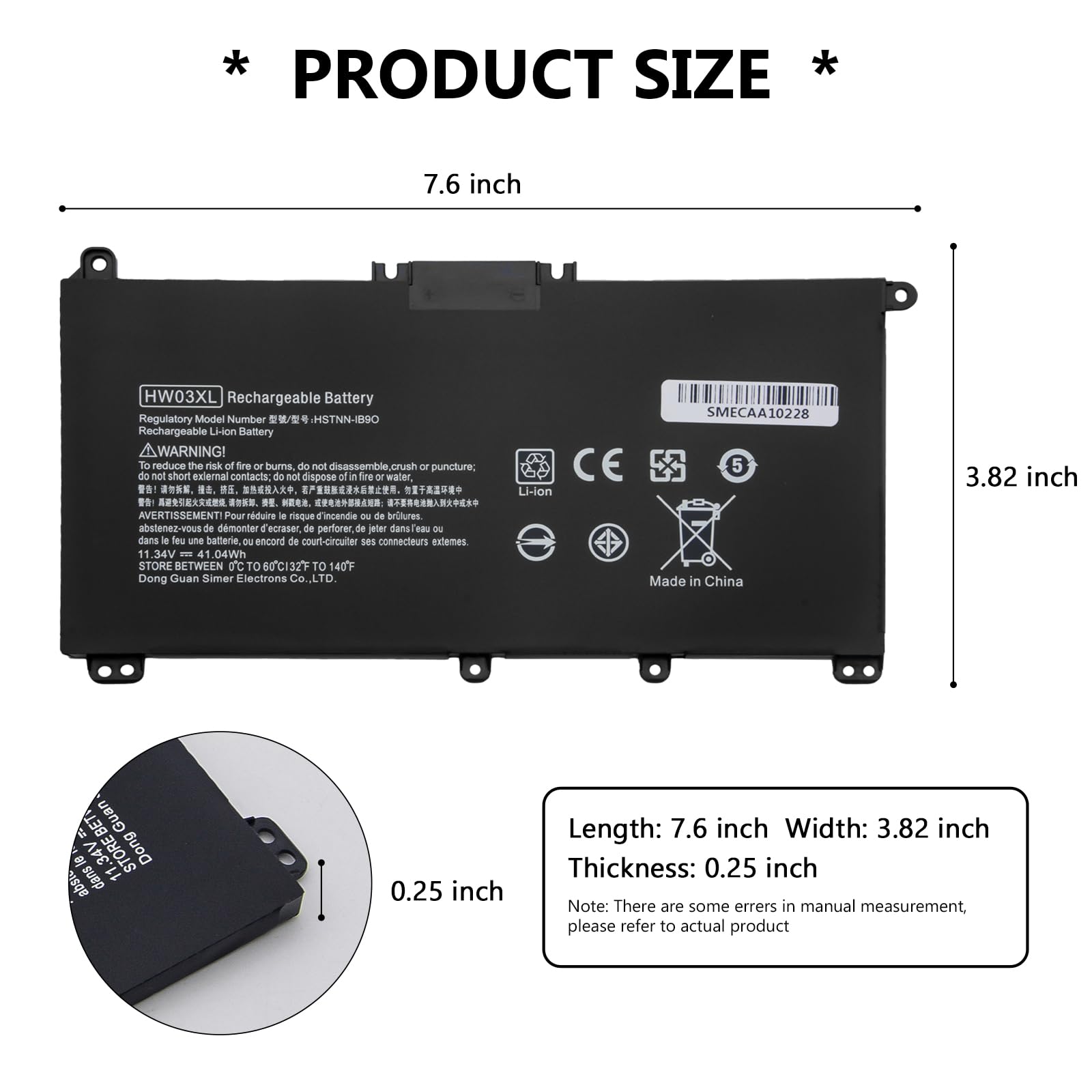 Batteria HW03XL Per HP Pavilion 15-EG, 15-EH, 17-CN E Altri Modelli - Foto 7