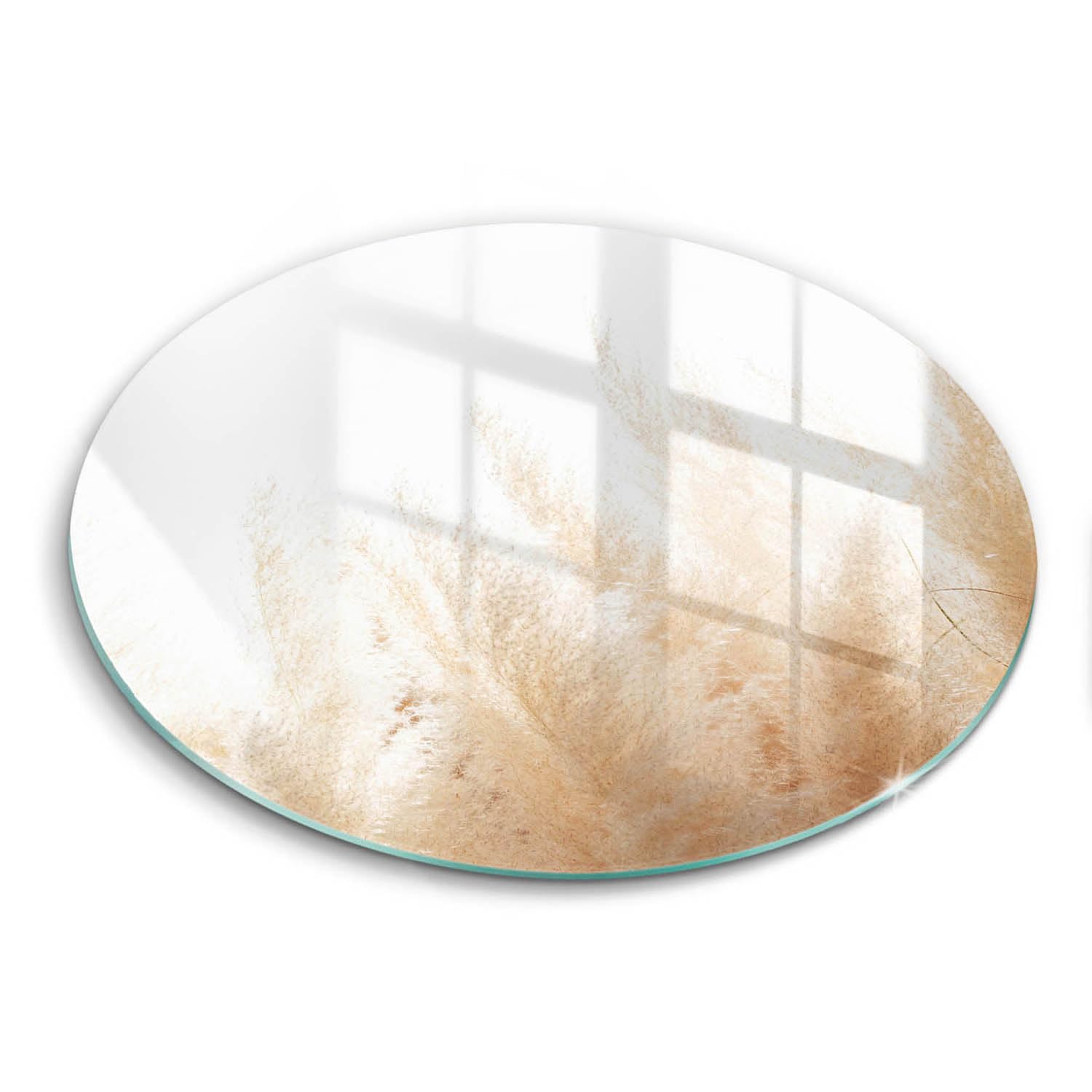 Planche à découper induction 40cm Wallfluent - Protection plaque motif herbe de pampas