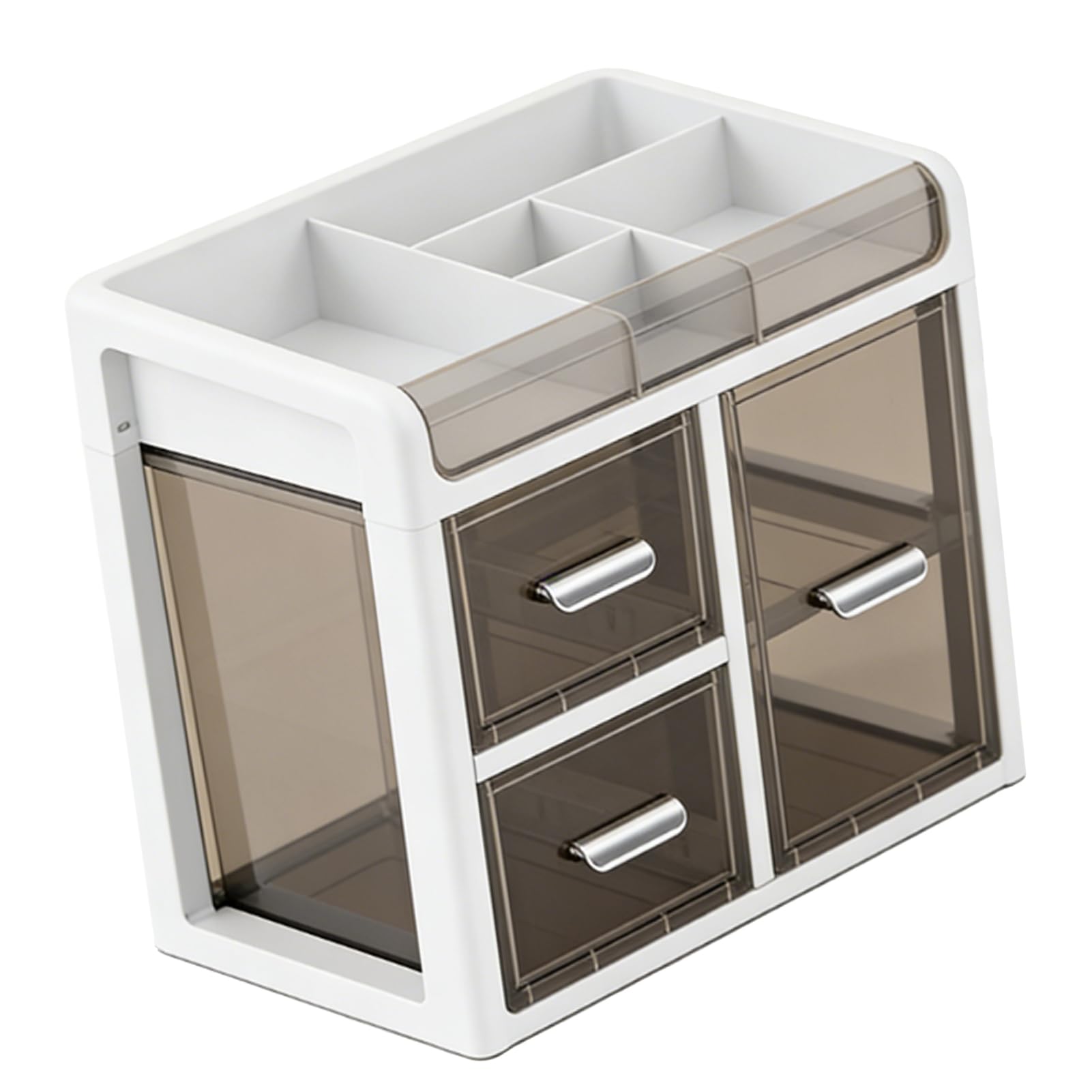 Organizer da Scrivania Trasparente, Organizer per Cassetti in Plastica PP Trasparente con 9 Cassetti Visibili, Design a Chiusura Stretta, Fondo Antiscivolo, per Ufficio, Casa, Scuola, (#1)