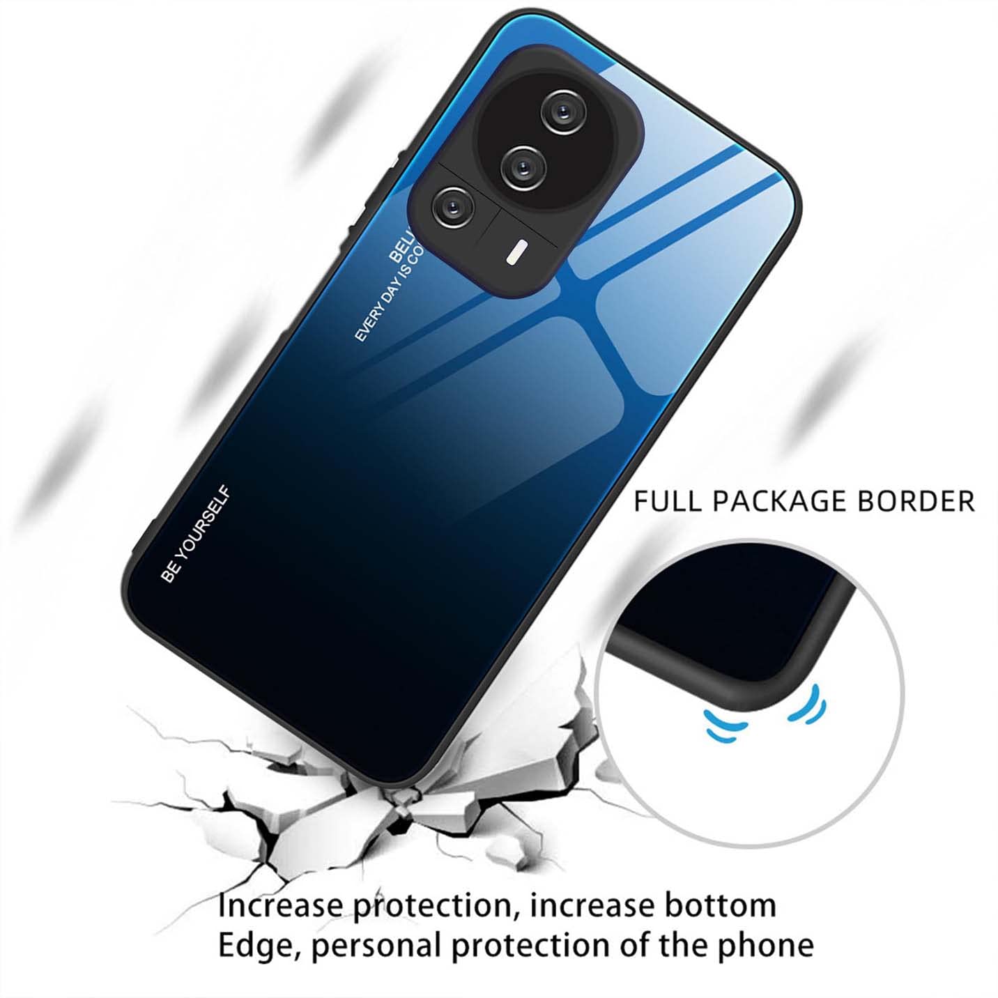 KUSINHOKA Cover per Oppo Reno 10/Reno 10 Pro 5G, [Antiurto] Morbido Silicone Custodia, Leggero [Anti-Graffio] Bumper Case TPU Protettiva Custodia per Oppo Reno 10/Reno 10 Pro 5G, Blu