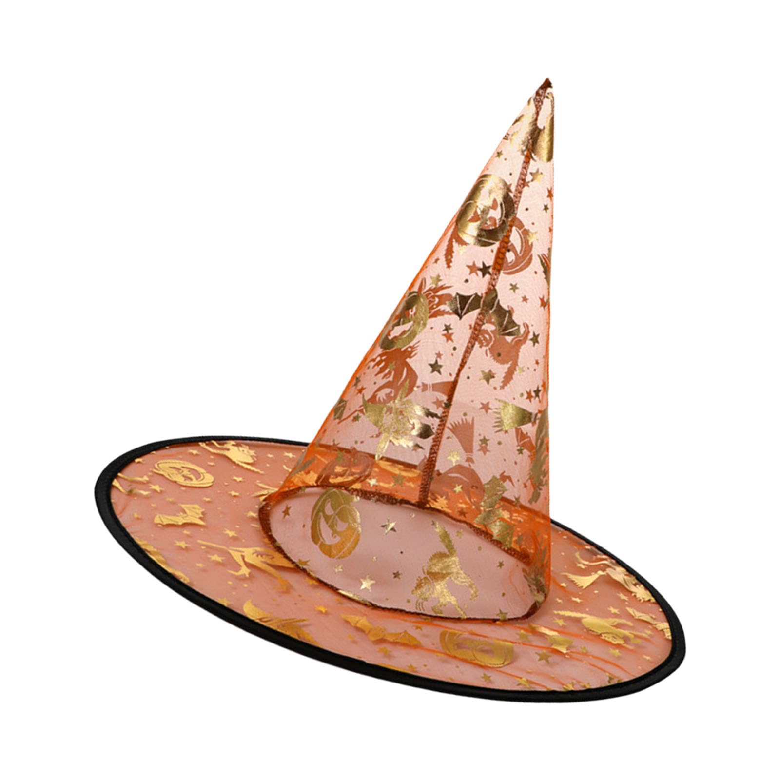 Xjdzineq 5Pcs Witch Costume Hat 33cm High Pointed Wizard Outfit Accessory for Women Men Kid Halloween Cosplay Halloween