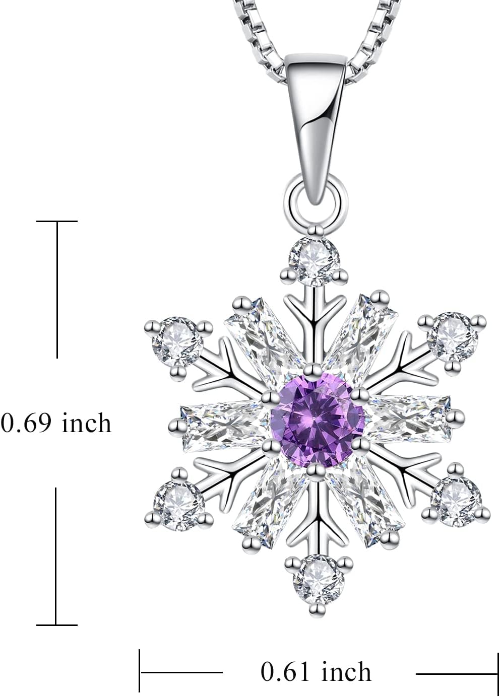 STARCHENIE Snowflake Necklace 925 Sterling Silver Snowflake Pendant Jewelry Gift for Women - Image 5
