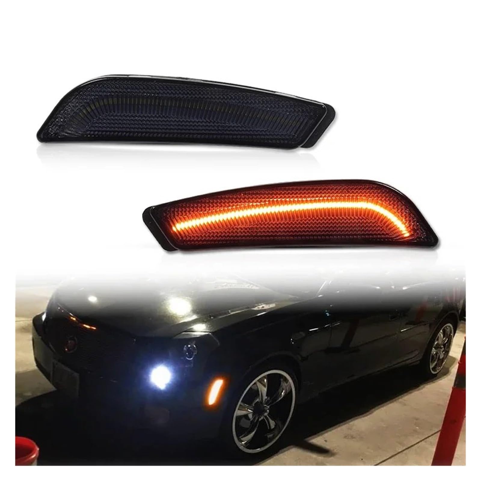 luce Indicatore Direzione Per Cadillac Per CTS V 2003-2007 Gruppo Indicatori Direzione Paraurti Anteriore 12V T10 2 Pezzi Luci Posizione Laterali Anteriori A LED Giallo Ambra Indicatore Segnale