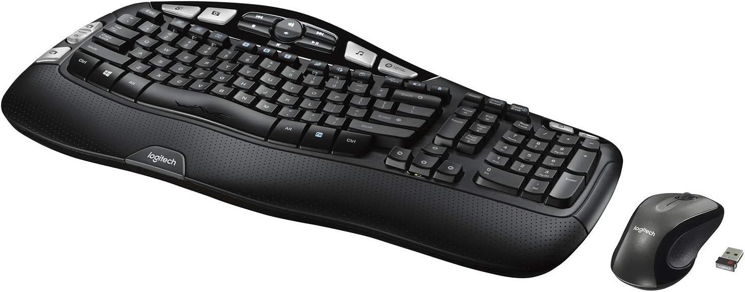 Logitech Wireless Wave Combo Mk550 With Keyboard and Laser Mouse (Renewed)