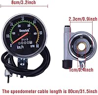 Vista 4 de Seeutek Kit de motor de bicicleta de 80 cc 26 "28 "bicicleta motorizada ciclo de 2 tiempos de gasolina motor motor kit actualización con Speedoemter