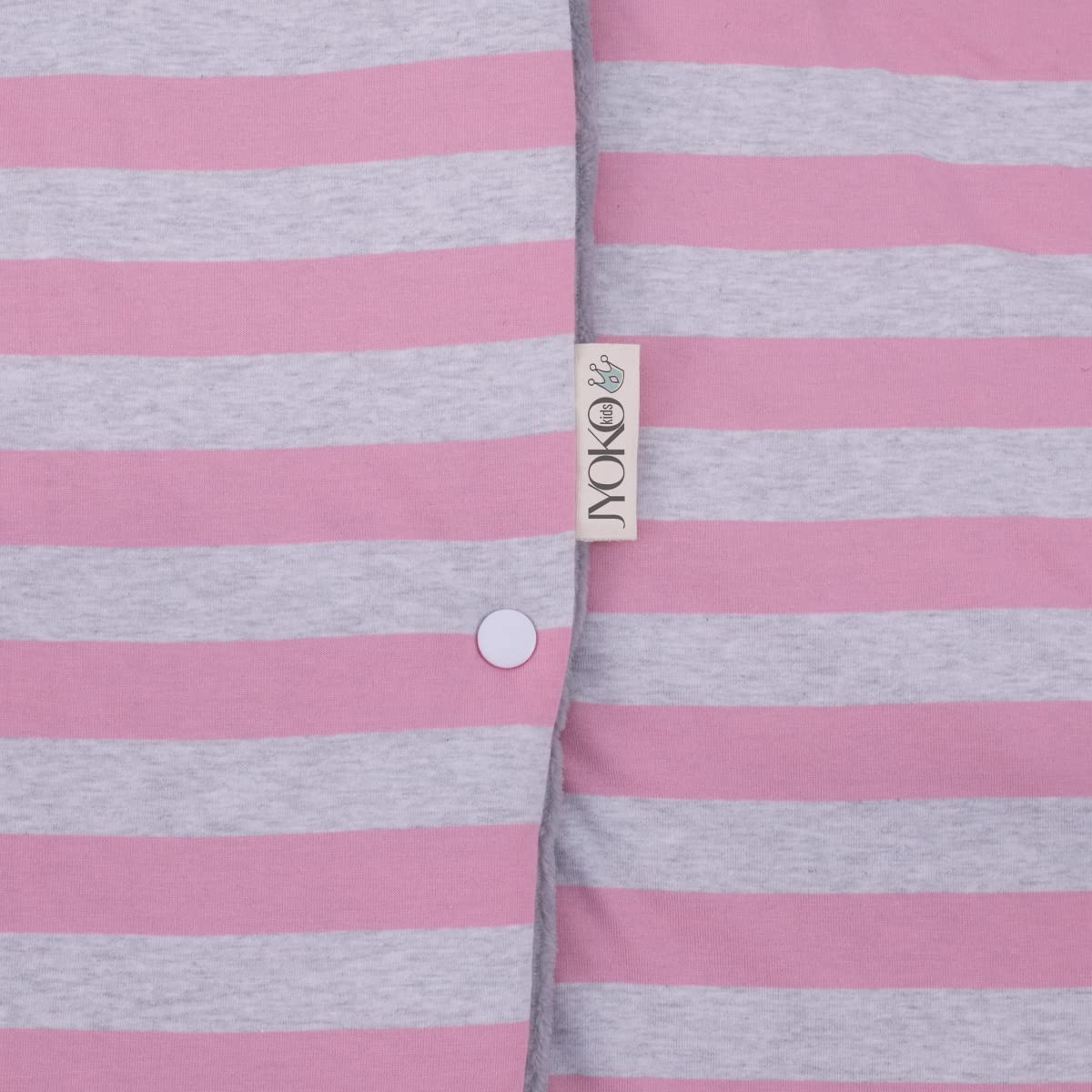 JYOKO Kids Saco Capazo para Bebé de Polar Teddy Extra Suave – Antialérgico, Protección Óptima contra el Viento y Frío – Ideal para Piel Sensible, Recién Nacidos y Bebés (Pink Island, Polar)