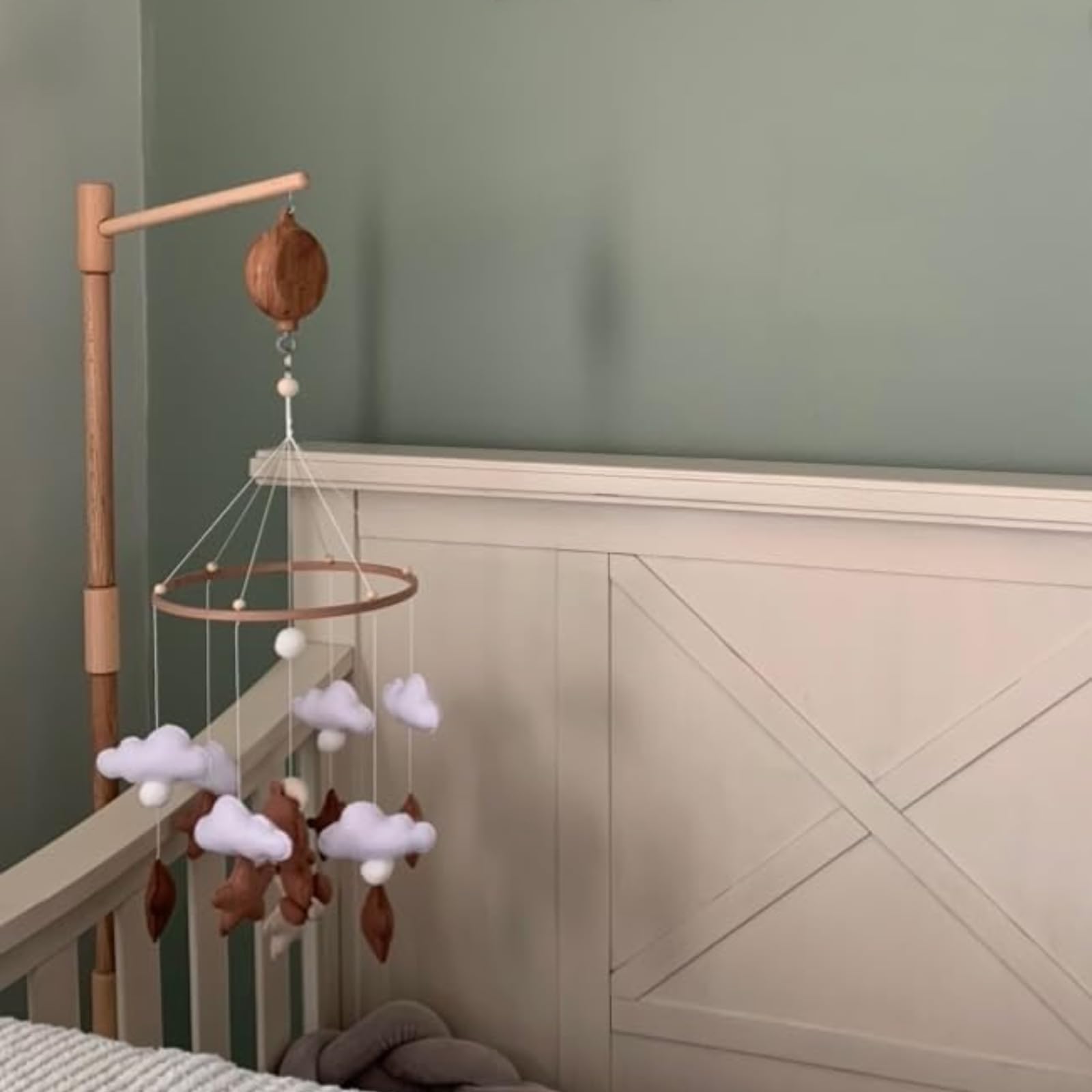 Amazon | Lanttoe ベビーベッドモバイルモーター オルゴール付き