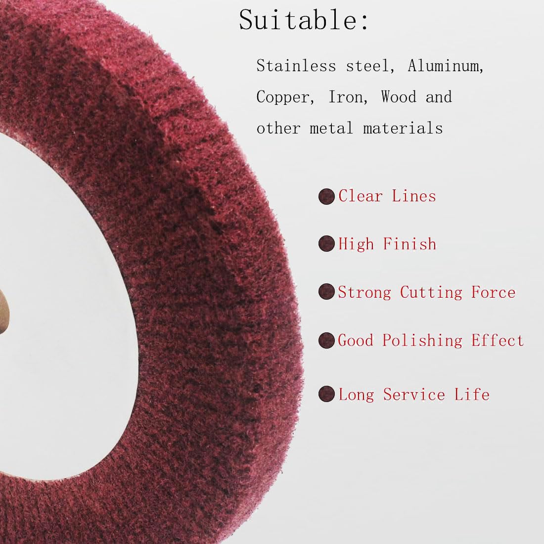 8" Non-Woven Polishing Wheels - 320 Grit -4