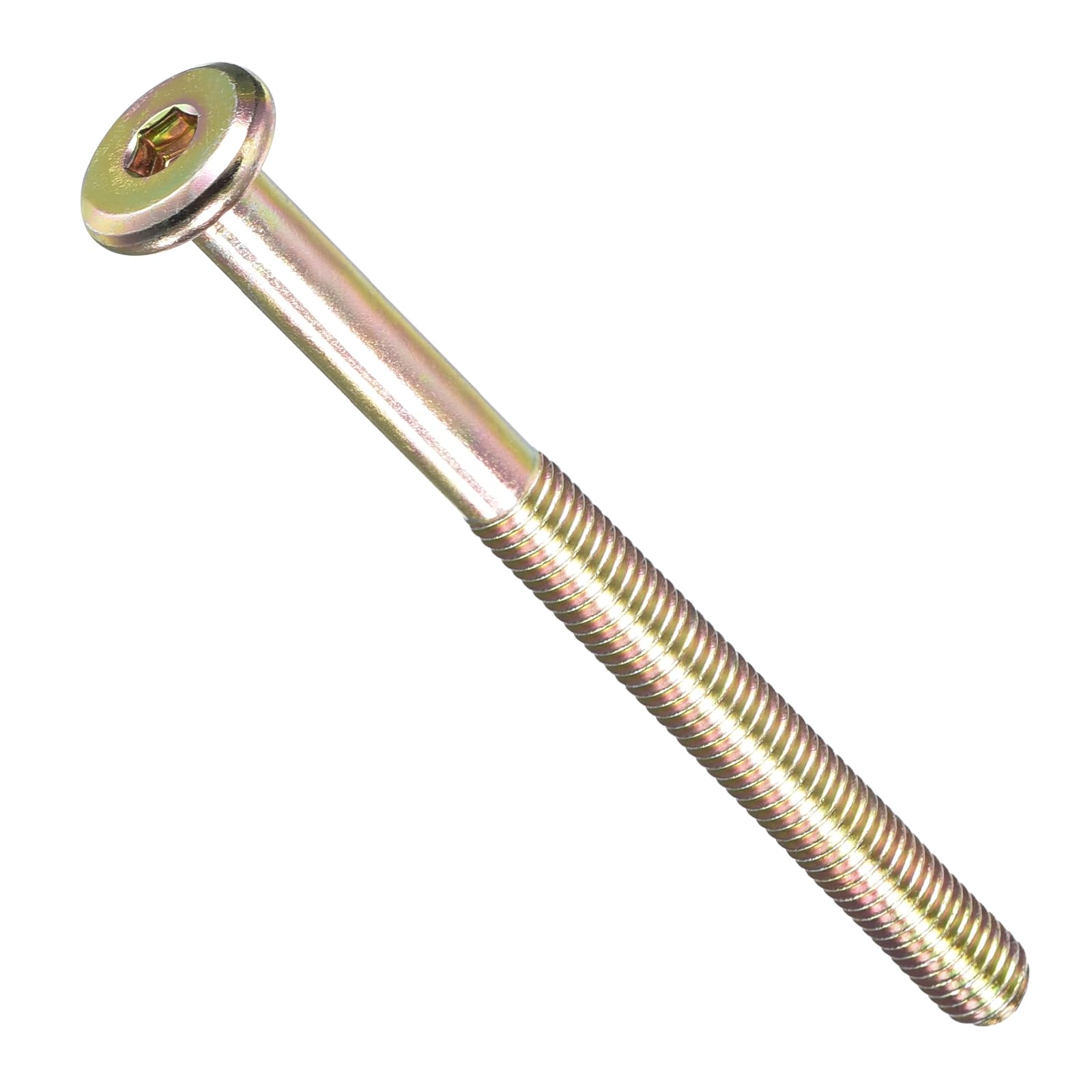 METALLIXITY Flat Head Hex Socket Cap Screws Bolts(M8-1.25x100) 5Pcs, Steel Hex Socket Furniture Bolts Screws