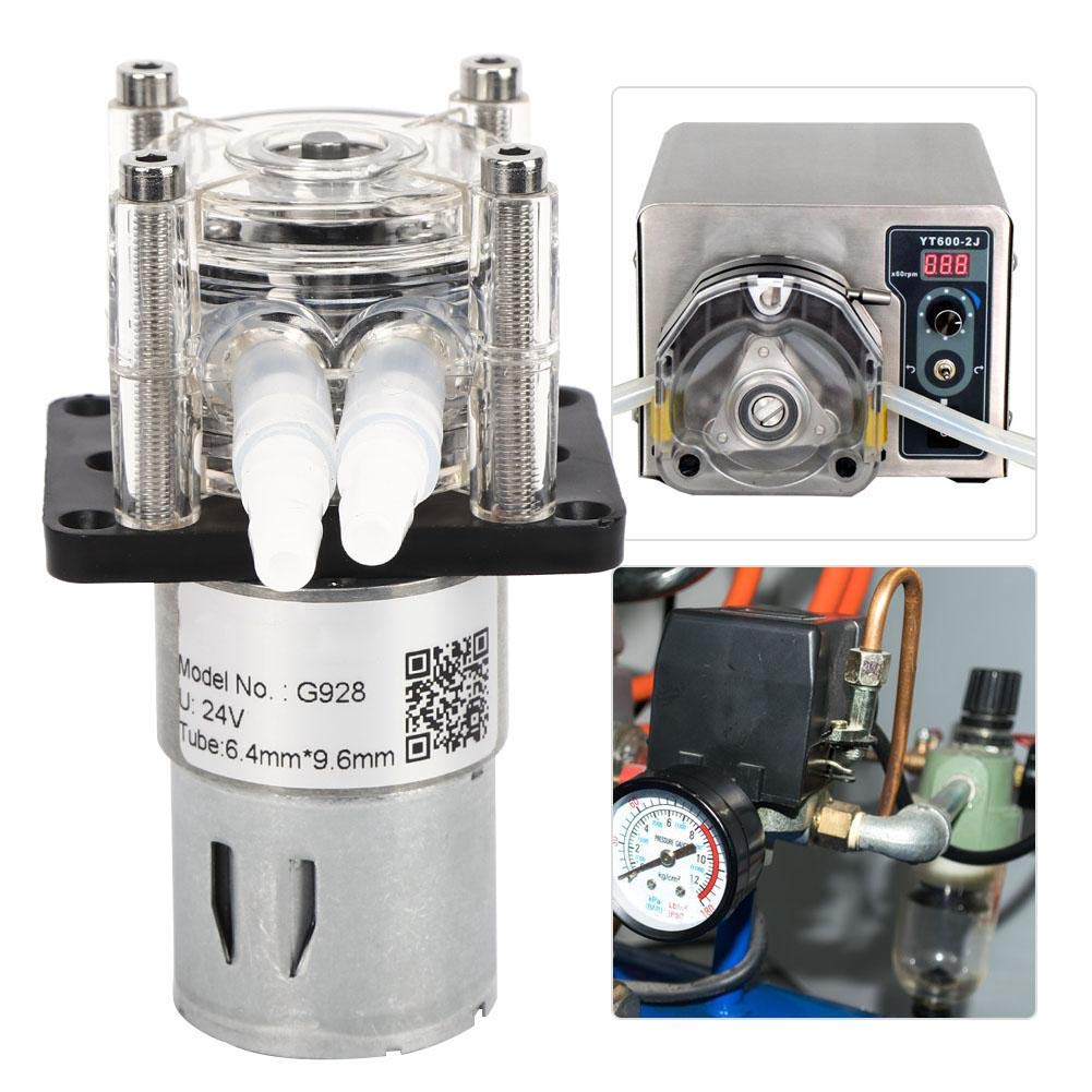 Bomba peristáltica, bomba peristáltica de gran flujo, bomba dosificadora con tornillo de acero inoxidable para laboratorio de acuarios 500 ml/min(24V)