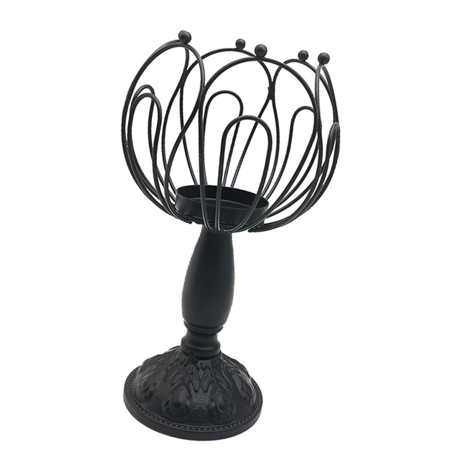Metal Flower Shape Tealight Holder Hollow Out Iron Stand Table Centerpiece Candlestick Wedding Decoration Metal Flower Holder