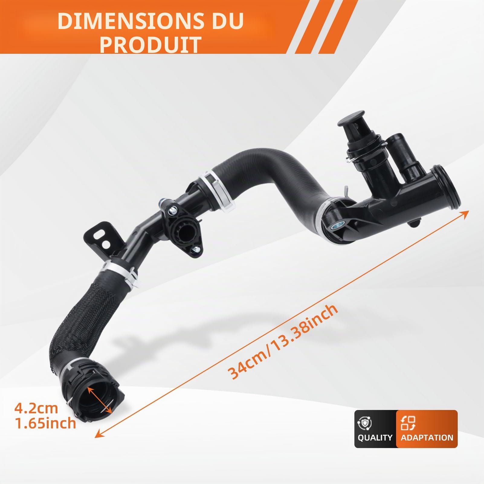 Tube Liquide Refroidissement Compatible avec C3 DS5 C4 PICASSO 9804208380 Tuyau Liquide Refroidissement Compatible avec 308 508 EXPERT PARTNER Tube D'entrée Refroidissement