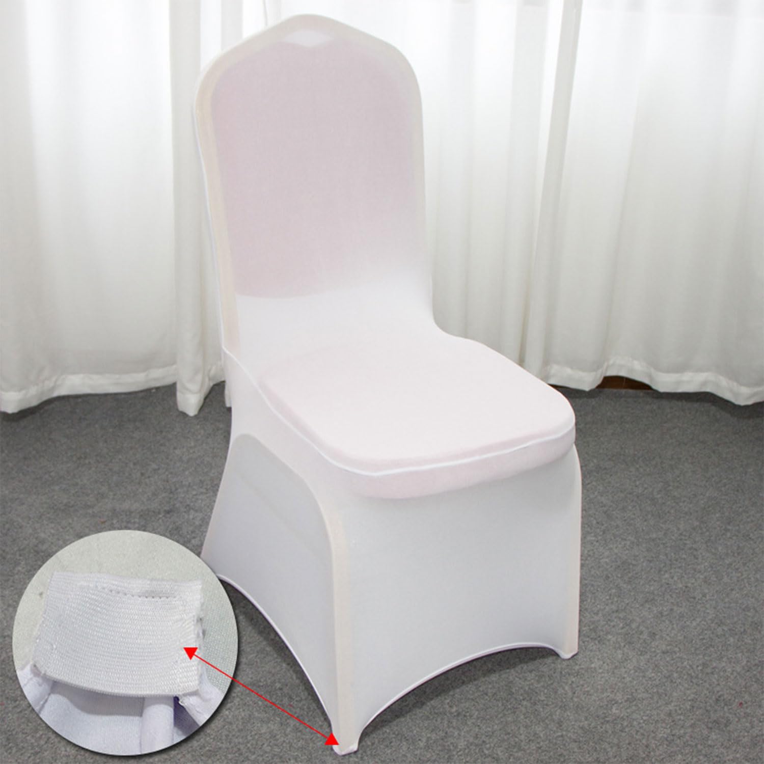 Zasvec Copertura della Sedia Decorazione per Banchetti 2 Pezzi Elasticizzato Coprisedia della Sedia Bianco in Poliestere con 2 Fiocchi per Sedia per Matrimonio Serata Celebrazione Decorazione Zasvec Copertura della Sedia Decorazione per Banchetti 2 Pezzi Elasticizzato Coprisedia della Sedia Bianco in Poliestere con 2 Fiocchi per Sedia per Matrimonio Serata Celebrazione Decorazione