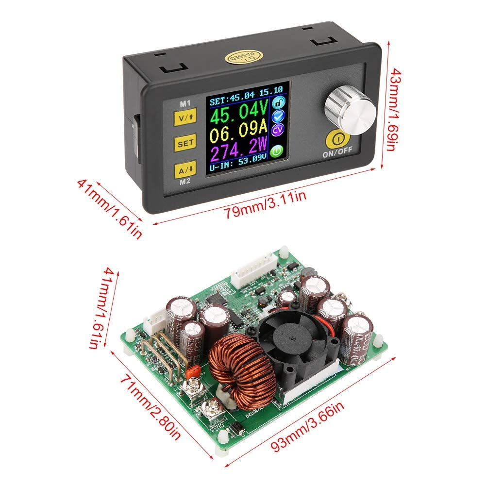 DP50V5A Constant Voltage Current Step-down Programmable Power Supply Module Buck Voltage Converter Color Lcd Voltmeter