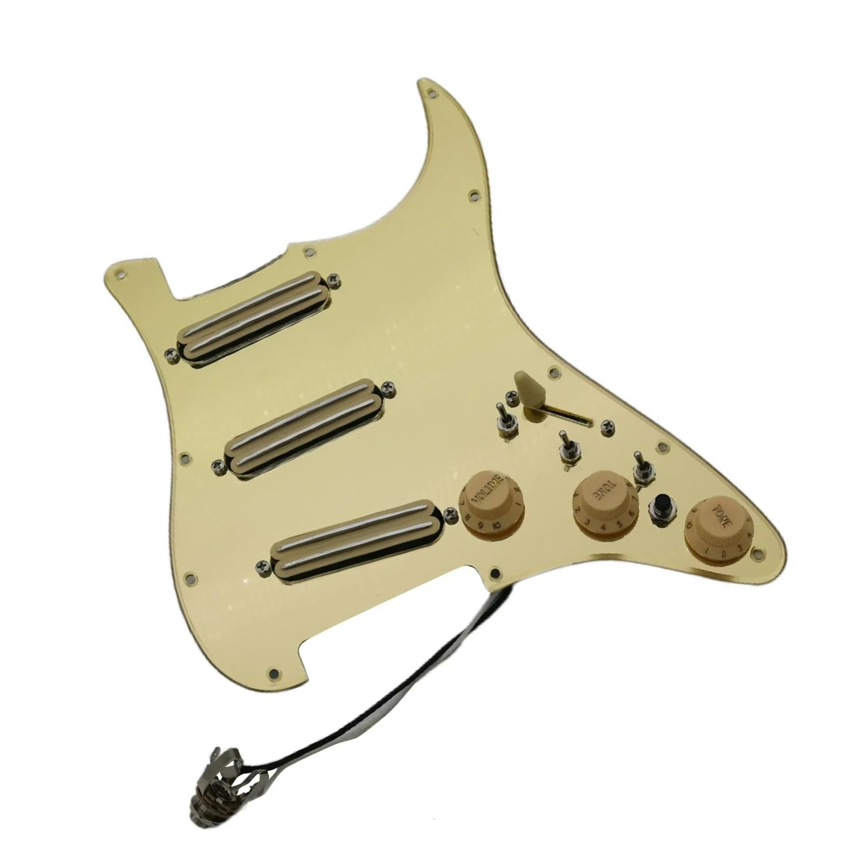 Zestaw Przetworników SSS Pre Wired Pickguard Wielofunkcyjna Mini Podwójna Cewka O Dużej Mocy(Golden mirror)
