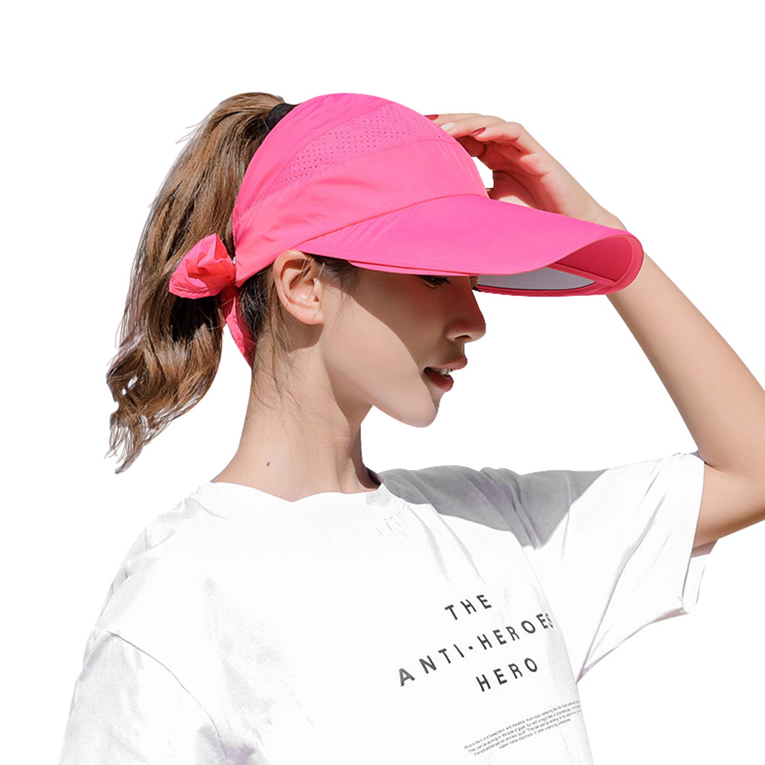 PeiceesWide Brim Visor Hat for Women Sun Protection Hat for Beach/Fishing/Hiking/Gardening/Camping