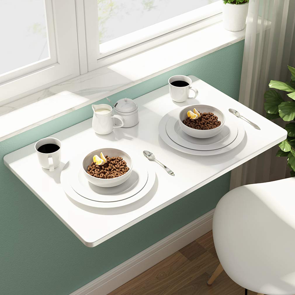Table suspendue rabattable blanche gain de place idéale petit studio et cuisine