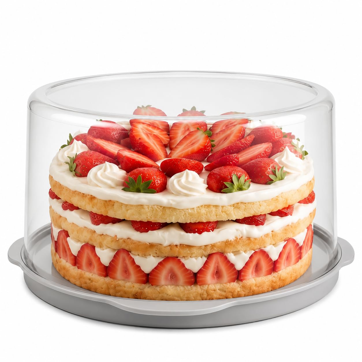 Evelots 11-Inch Cake Container with Lid, Portable Carrier for Cakes &amp; Pies