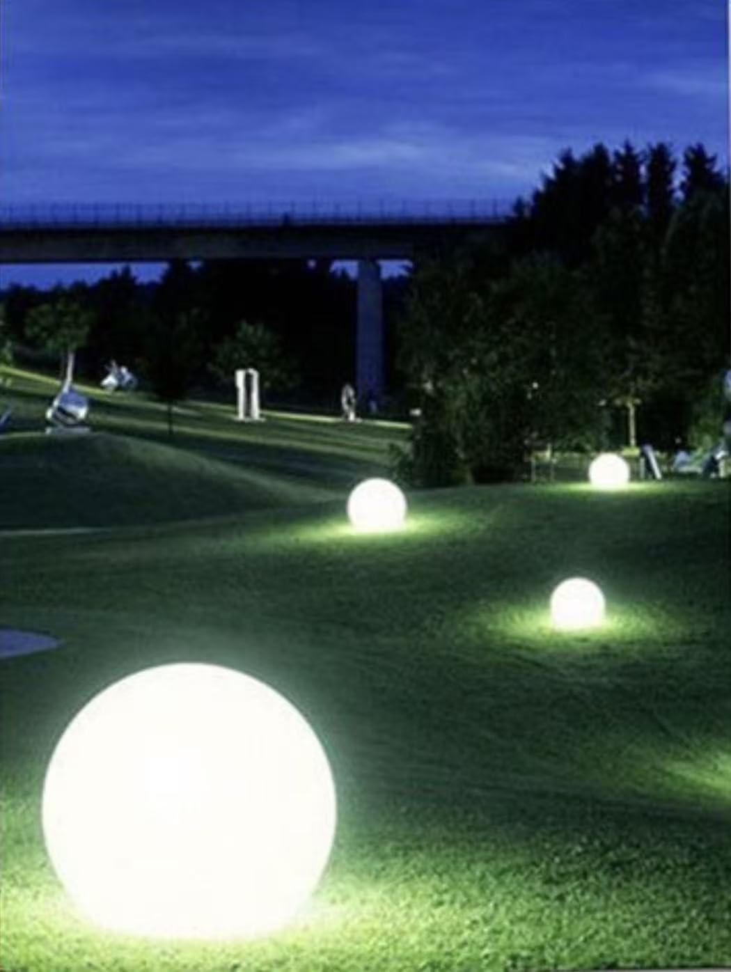 Lampada da Giardino a Sfera IP65 per Esterni, Attacco E27, 12–24V, Luce Decorativa per Giardino, Terrazza e Vialetti – Serie ES50 (L 40CM)