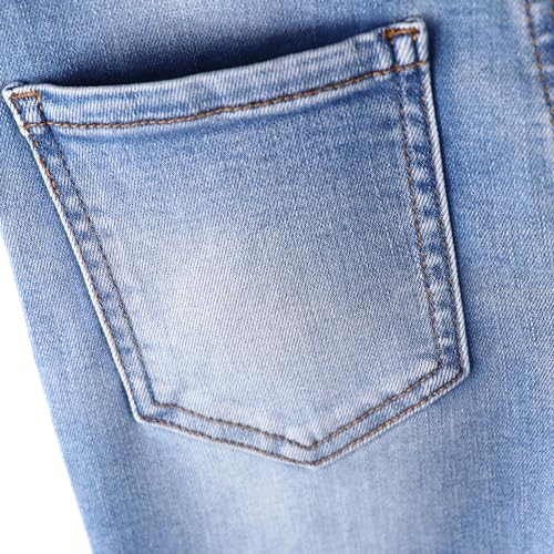 KIDSCOOL SPACE Boys Jeans,Little Boy Elastic Band Inside Stretchy Washed Soft Slim Cotton Denim Pants3