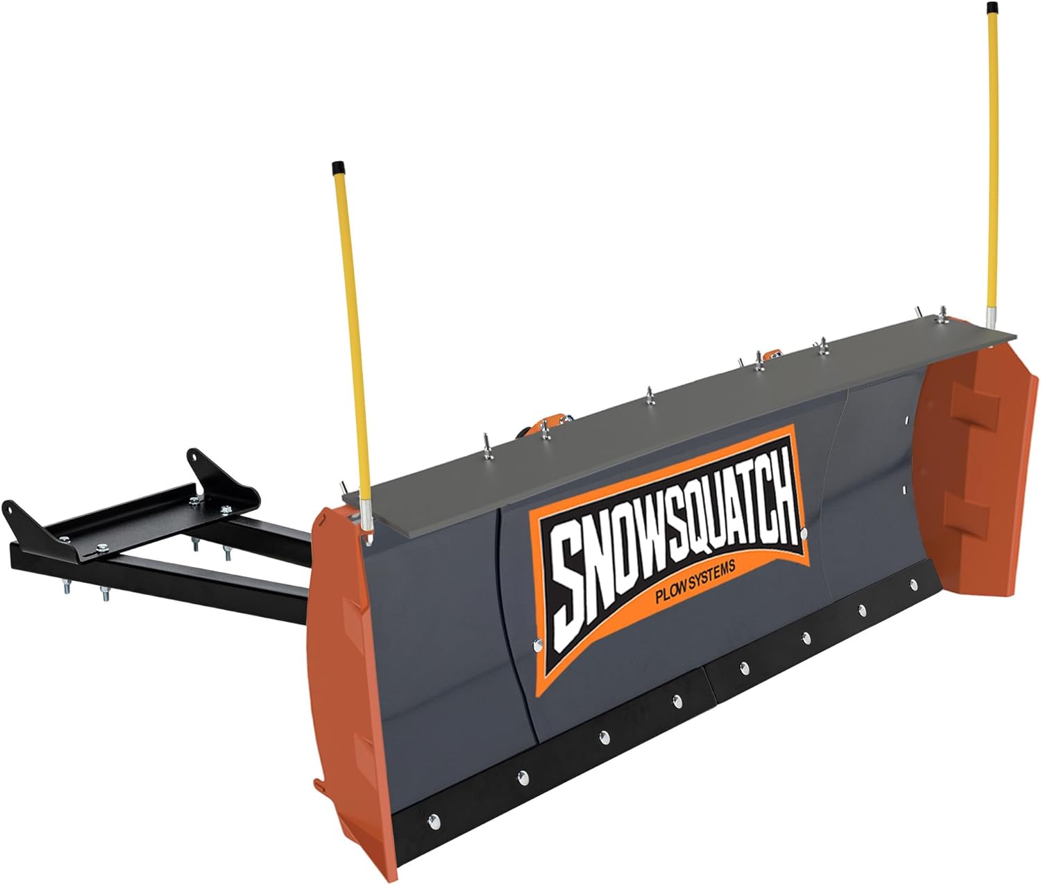 SNOWSQUATCH Deluxe ATV Snow Plow System 48-60 Inch Adjustable Steel Blade Universal Mount Kit