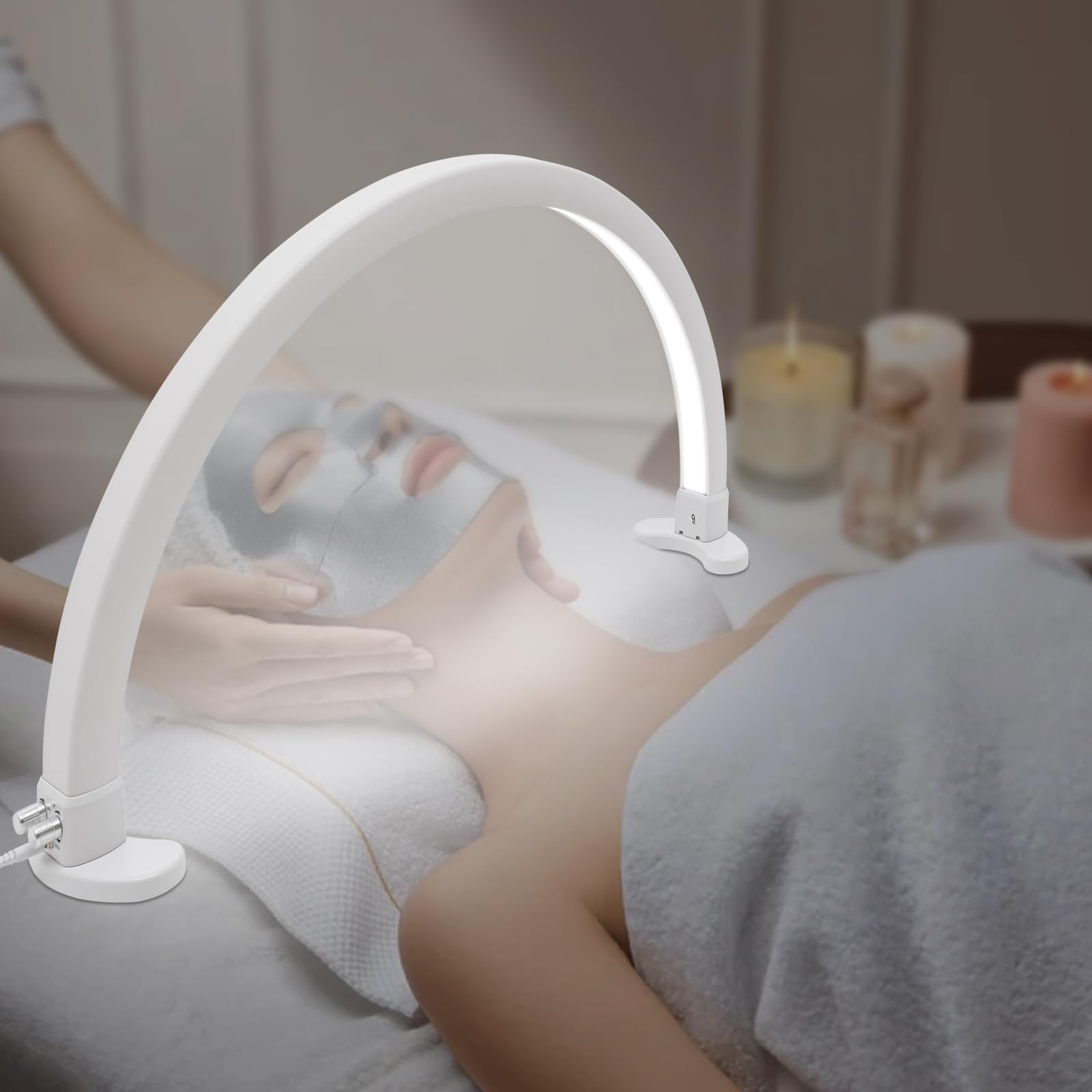 Halbmond Lampe 3600LM LED Nail Desk Lamp 2700-5600K Dimmbar Schreibtischlampe Mit 3 Farbmodi, Halbmond-Schreibtischlampe für Tätowierer und Kosmetikerinnen