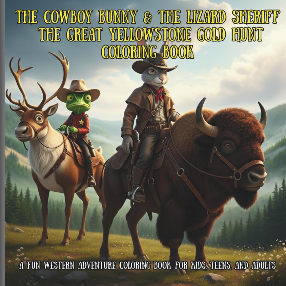 The Cowboy Bunny & The Lizard Sheriff: The Great Yellowstone Gold Hunt: A Fun Western Adventure for Kids, Teens, and Adults