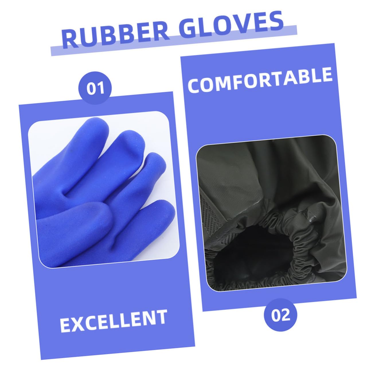 LIFKOME 2pares Guantes Largos de Goma Impermeables para Limpieza de Cocina Guantes para Lavavajillas Protección Química Uso Coche y Hogar