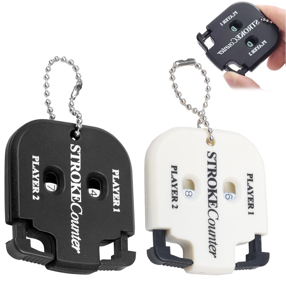 Contatore Porta Da Golf 2 Pezzi Digitale Con Catena, Materiale Abs Resistente, Leggero Portatile per 2 Giocatori