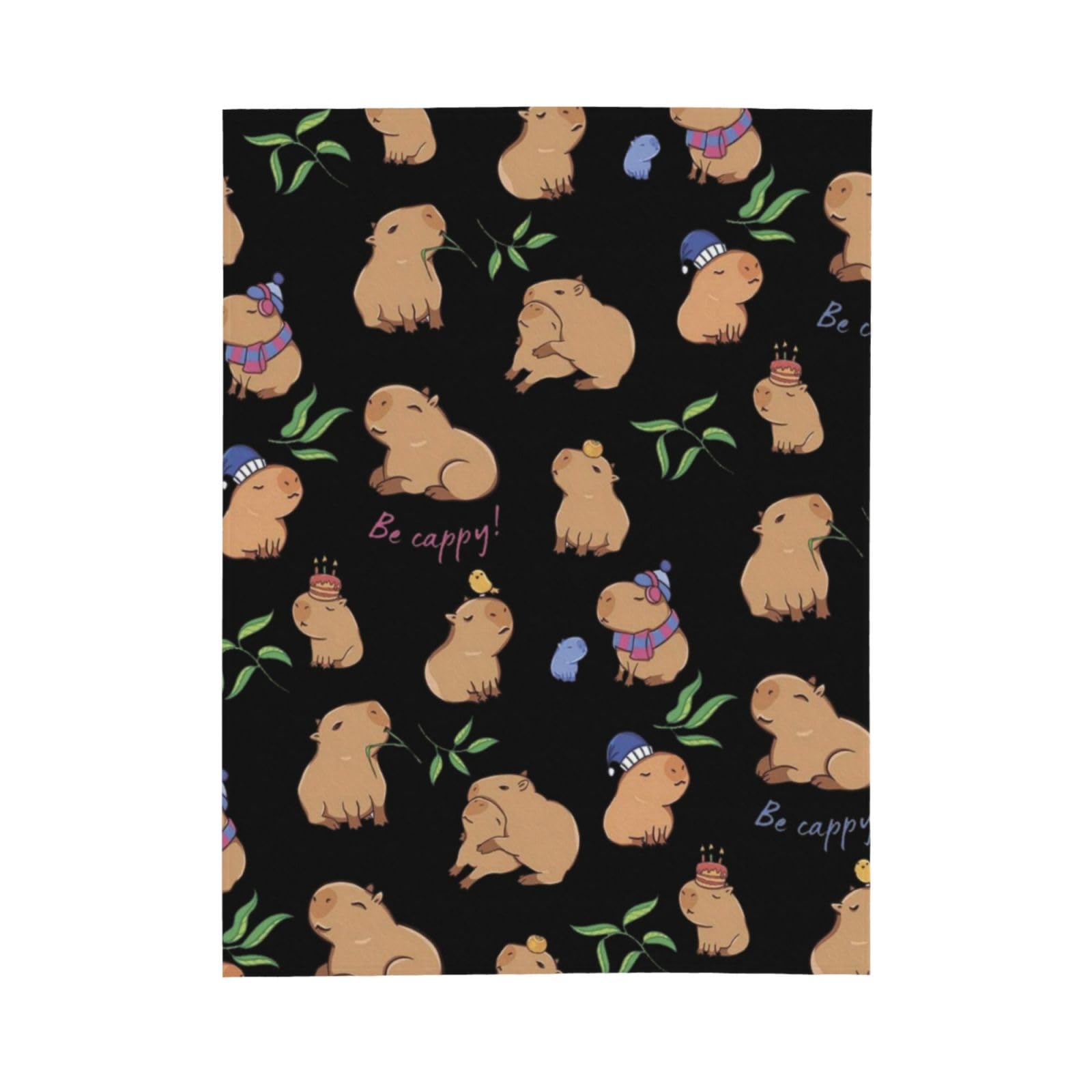 Capybaras - Manta Capybara para regalo de fiesta, manta de felpa para dormitorio, sofá, niños y adultos, para todas las estaciones, 130 x 150 cm