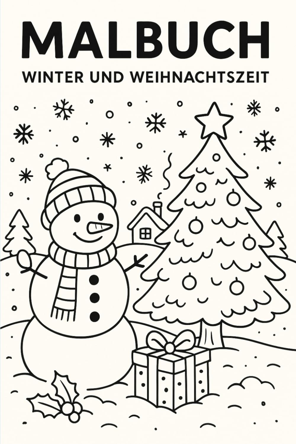 Malbuch Winter und Weihnachtszeit