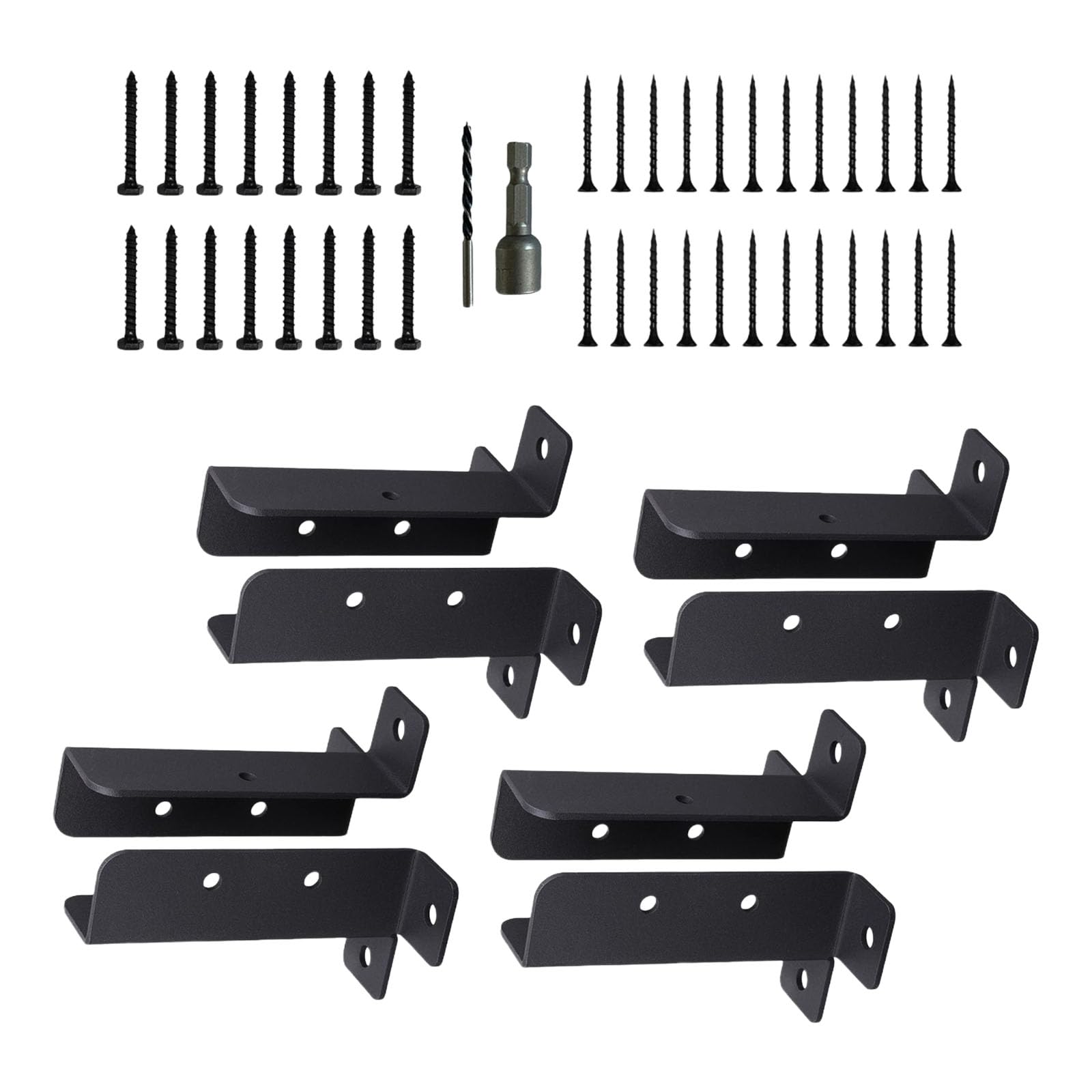 Metal Fence Post Stabilizer Brackets Adjustable Design for Reinforcing Wood, Prevents Shifting Movement Sturdy Metal Fence Post Reinforcement Brackets