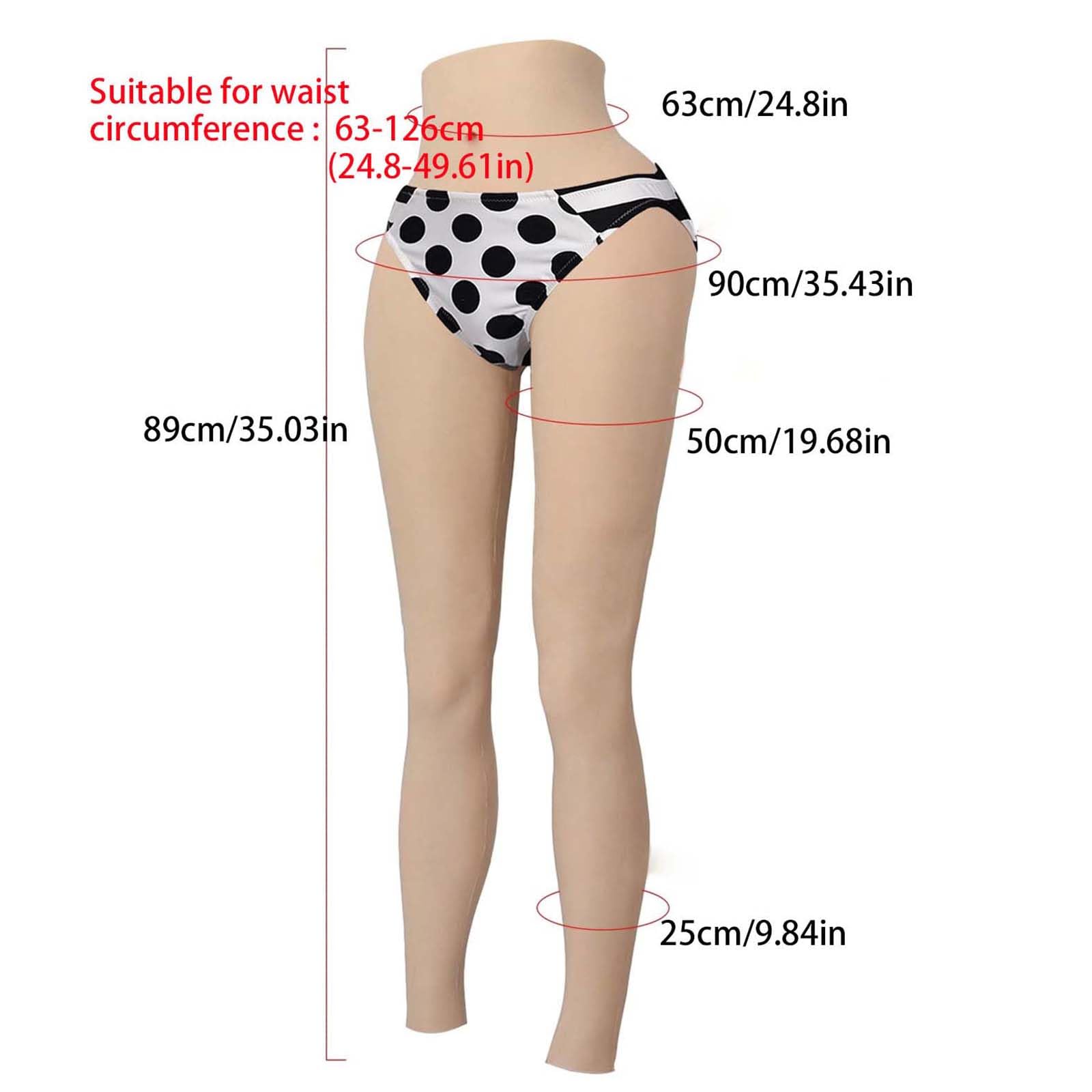 Adima Pantalón Reductor De Cadera Pantalón De Silicona Enchufable De Alta Elasticidad para Drag Queen Cosplay Crossdresser,Wheat Colored,Basic