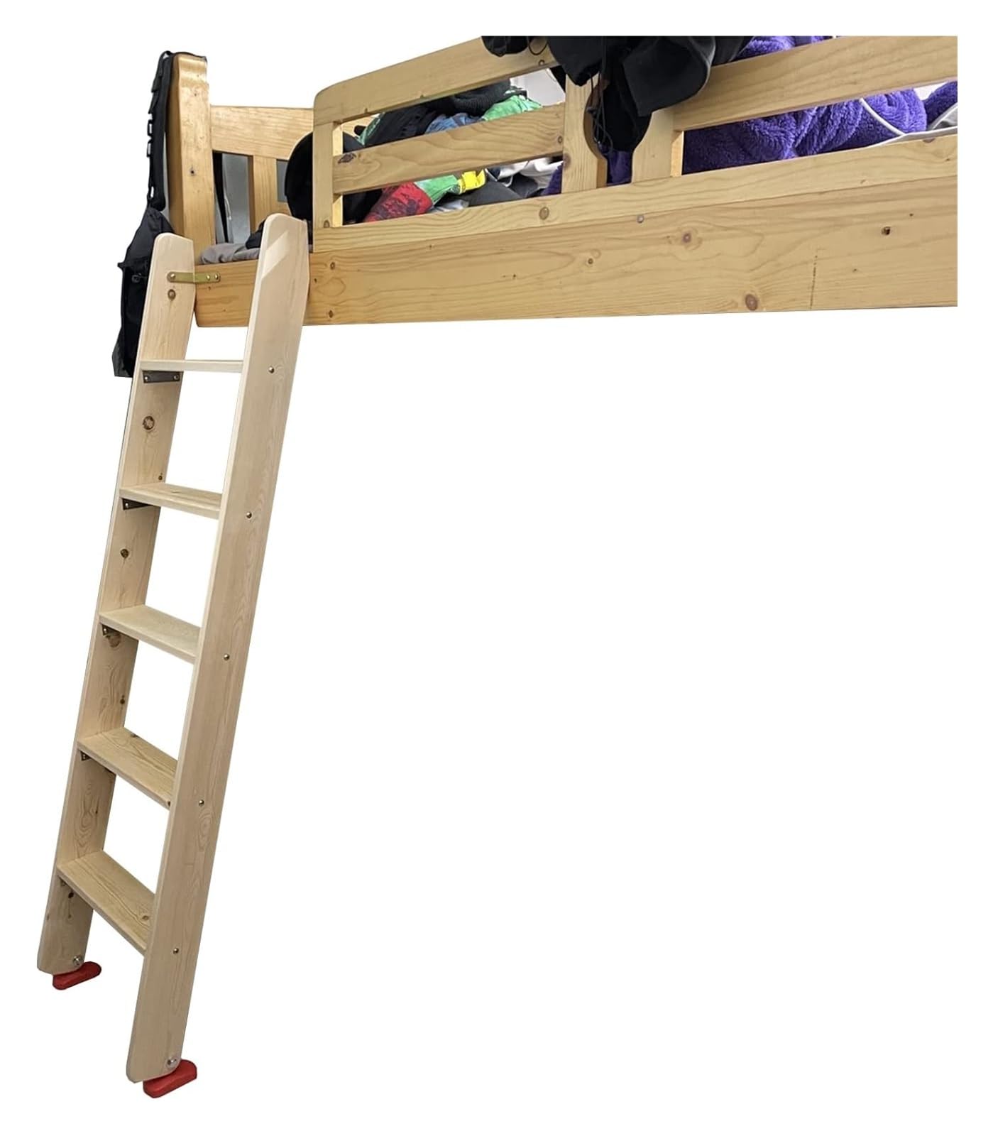 Escalera antideslizante para litera con escalones seguros y ajustables para toda la familia
