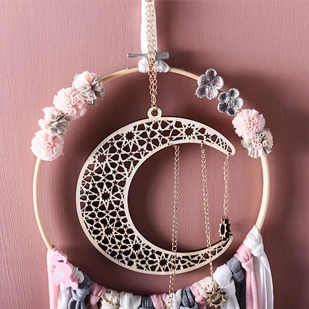 2 Ghirlande Metalliche A Forma Di Luna 23 Cm - Base Per Acchiappasogni, Macramè, Decorazioni Fai Da Te