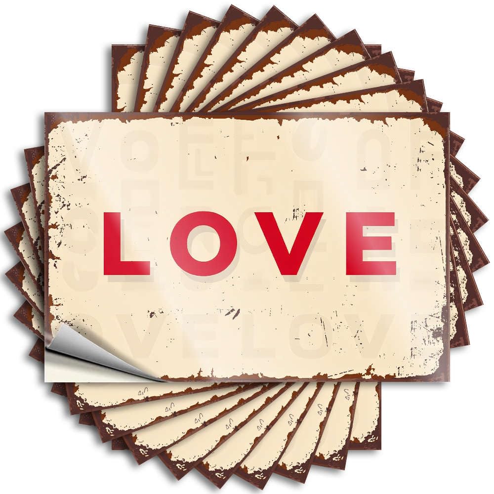 Sticker Mens Room Decor Easy Apply | Love Sweet Door Peel and Stick(6X9CM)