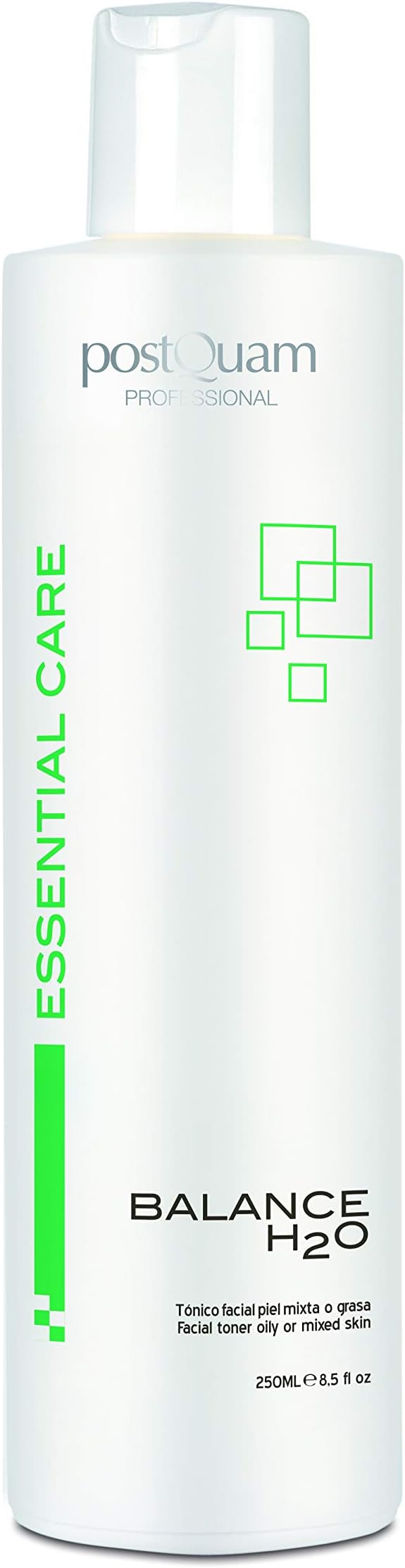 Professional Balance H2O Facial Tonic for Mixed or Oily Skin 250ml – Spanish Beauty – Mentholated Solution with Algae – Regulates Excess Sebaceous Secretion- Hydrates and Refreshes Skin