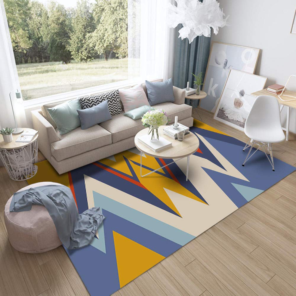 Tapis domestique contemporain à motif géométrique chic 200x300CM