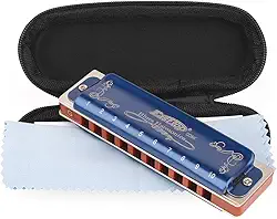 Easttop Chave de gaita profissional G 10 furos 20 tons resistente com estojo e pano de limpeza para jogador profissional, iniciante