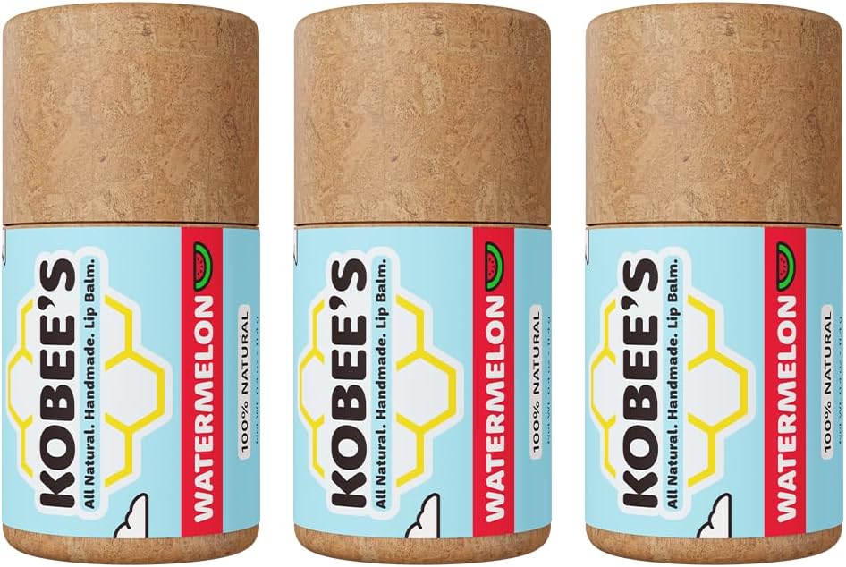 3 pack - Kobeesco Lip Balm, Lip Moisturizer, Lip Cure, Lip Balm, Nourishing Lip Treatment (Watermelon)