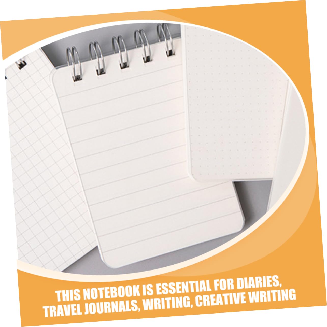 HOMSFOU 5 Ensembles Mini Ordinateur Portable Portable Doublé Cahiers À Spirale Mini Cahiers En Vrac Plaine Cahiers Pour L'école Pavé De Note Cahier Petit Papier Blanche 4 Pièces * 5