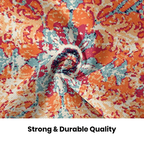 Aeioae Boho Pillow Covers 18X18 Inch Set Of 2,Carpet Pattern Throw Pillows Case,Orange Blue Ethnic Design Outdoor Decorative Square Linen Farmhouse Decor Cushion Covers For Home Sofa Bed Couch #TOP6
