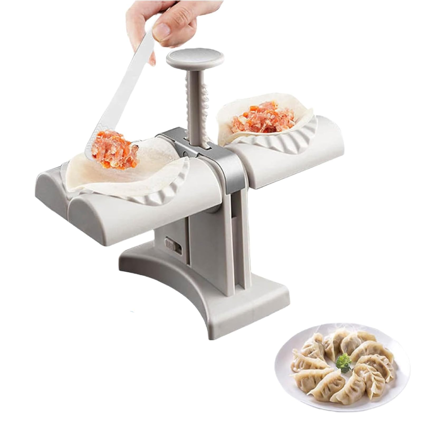 Tazweeq Dumpling Maker Machine-Set, Easy and Quick To Prepare Using This Empanada Maker Press Share Time With Family, Easy-tool for Dumpling, Wrap Two At a Time