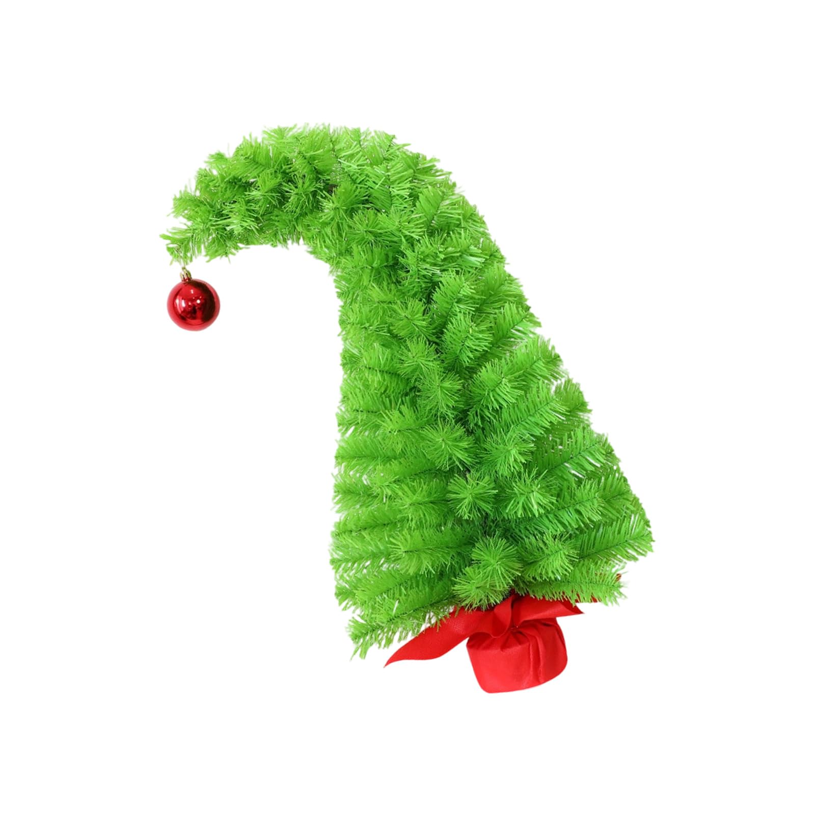 XAGMODSHN Decoración de árbol navideño Verde Torcido para Escritorio, Dormitorio, Oficina, decoración de Festivales, Suministros caprichosos para Fiesta de Navidad