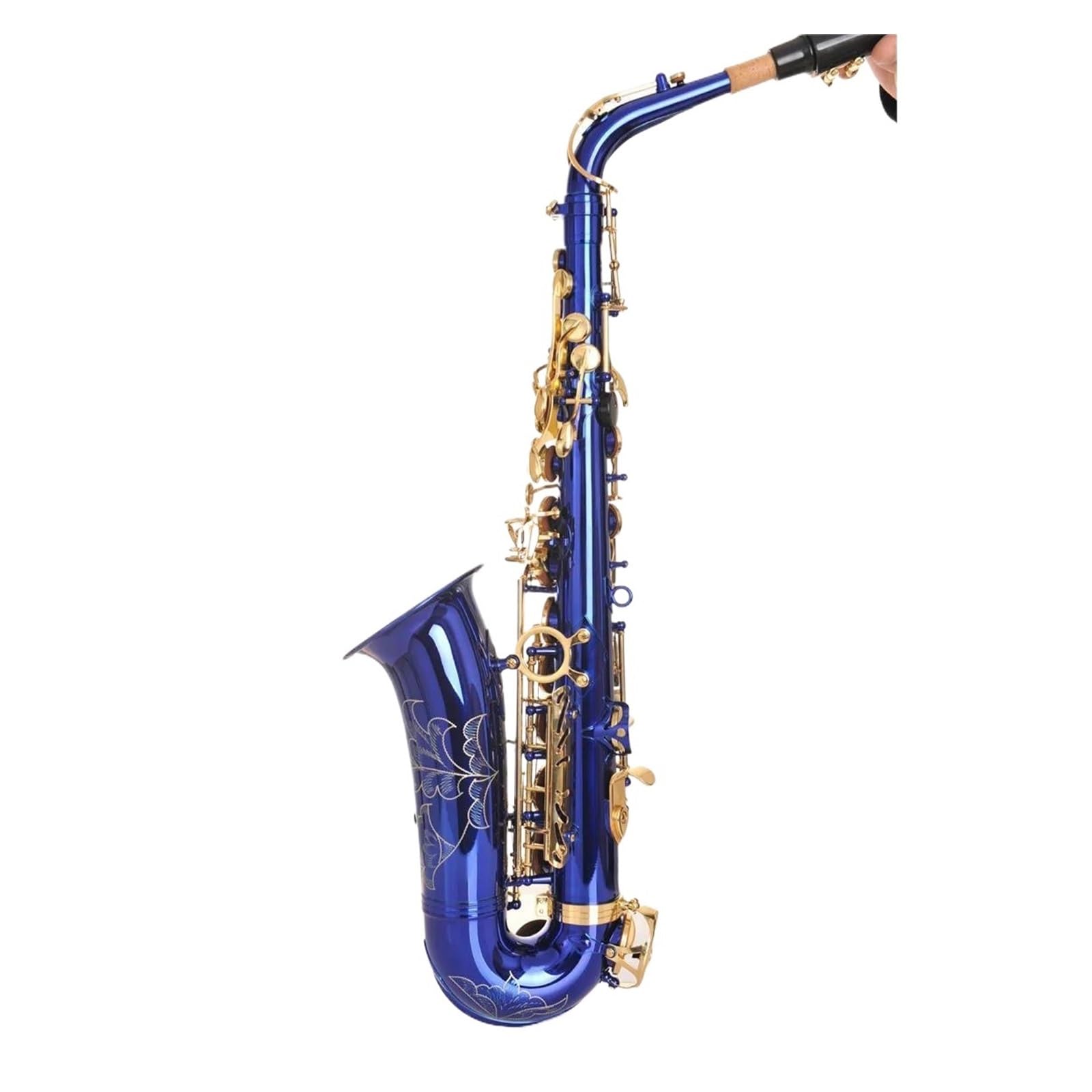 Saxophone Alto Bleu En Mi Avec Étui Et Accessoires Saxophone