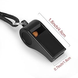 Whistle, Professional Sports Whistle with Lanyard, Loud Clear Black Whistles Great for Coaches, Referees, and Officials